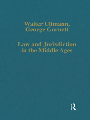 cover image of Law and Jurisdiction in the Middle Ages